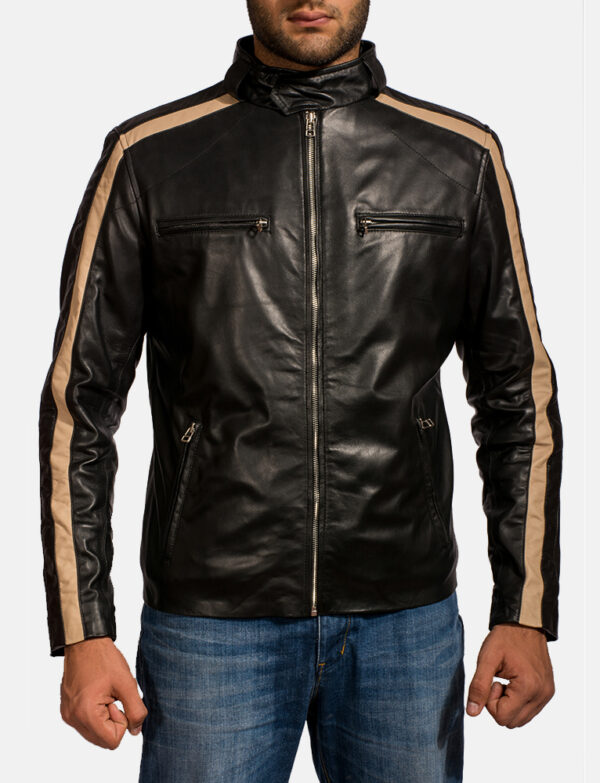LE-Jack Black Leather Biker Jacket