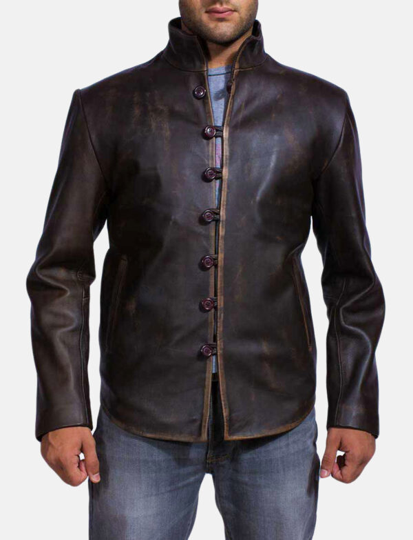 LE-Drakeshire Brown Leather Jacket