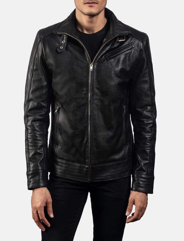 LE-Legacy Black Leather Biker Jacket